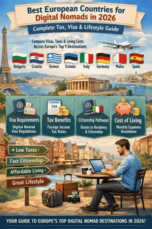 Best European Countries for Digital Nomads Comparison: Complete Tax, Visa & Lifestyle Guide